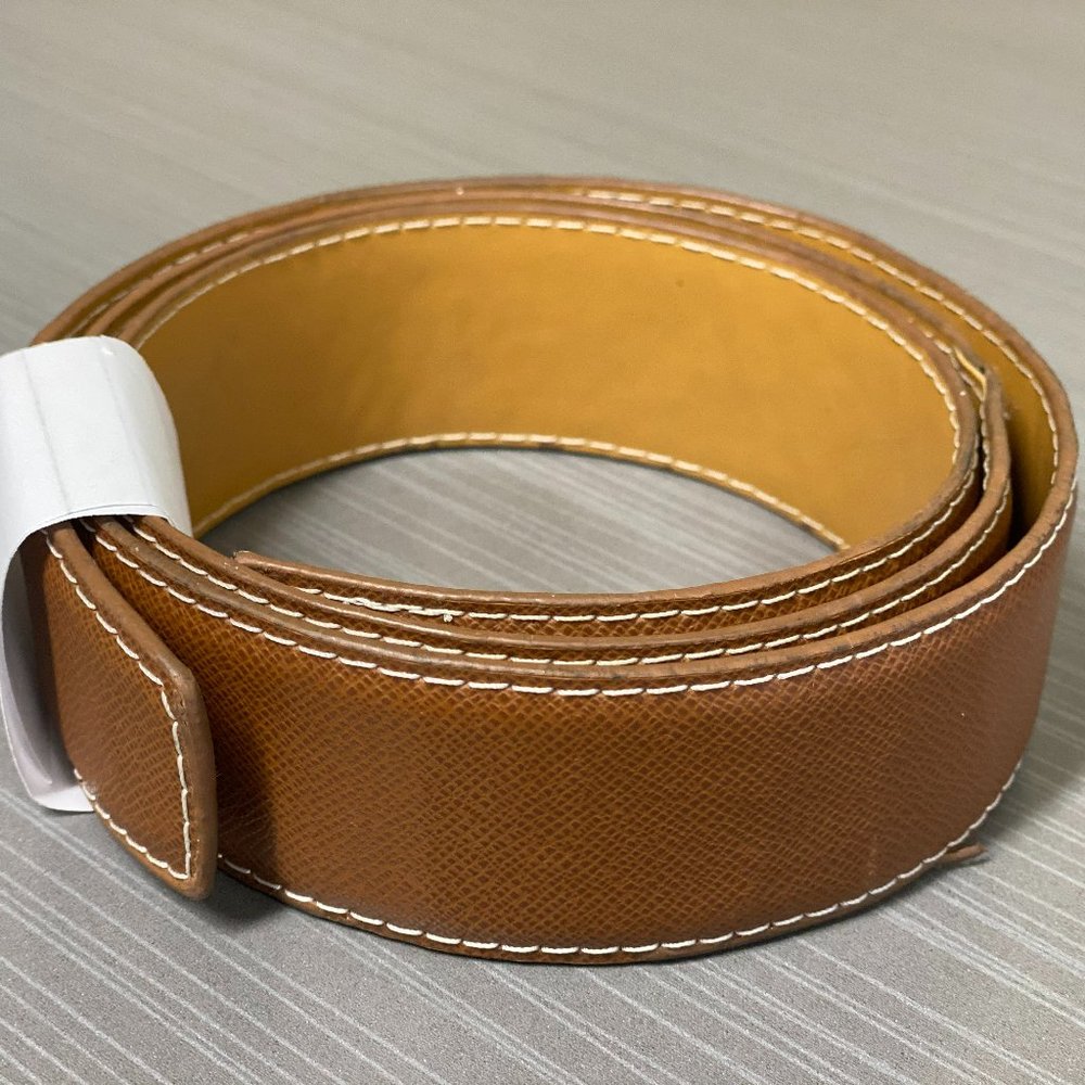 Hermes Tan Leather Belt (No Buckle)